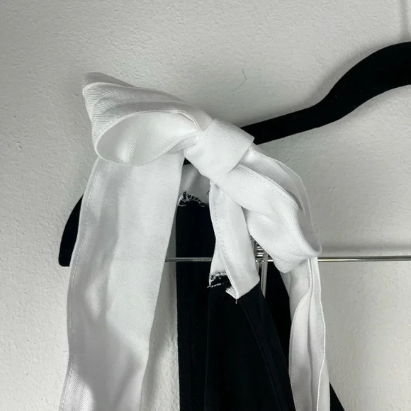 Black Dress with White Bow Straps - Picture 3 of 9